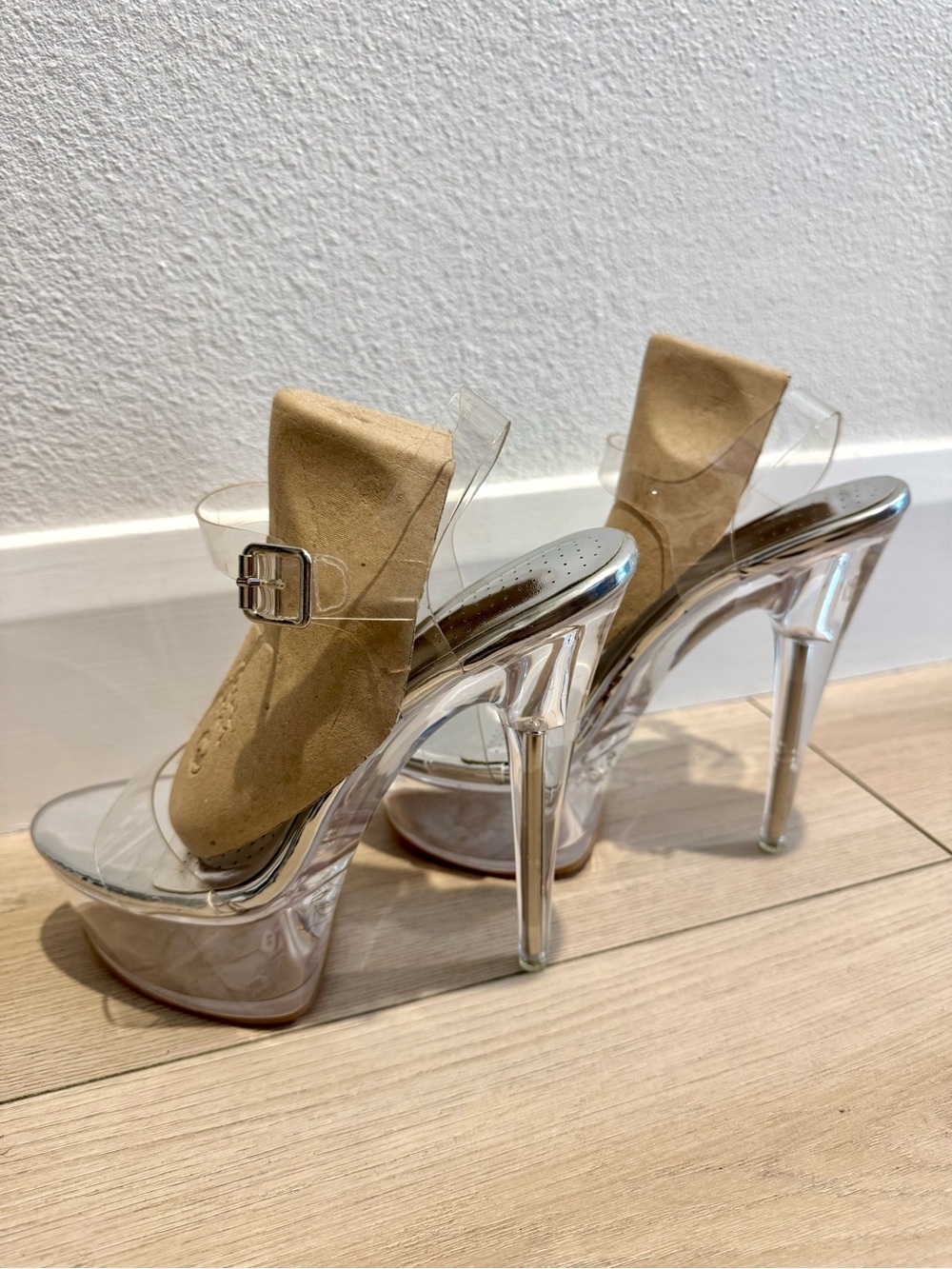 Azalea Wang Clear Platform Stiletto Heels